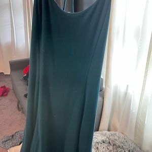 dark green dress, good length, worn once